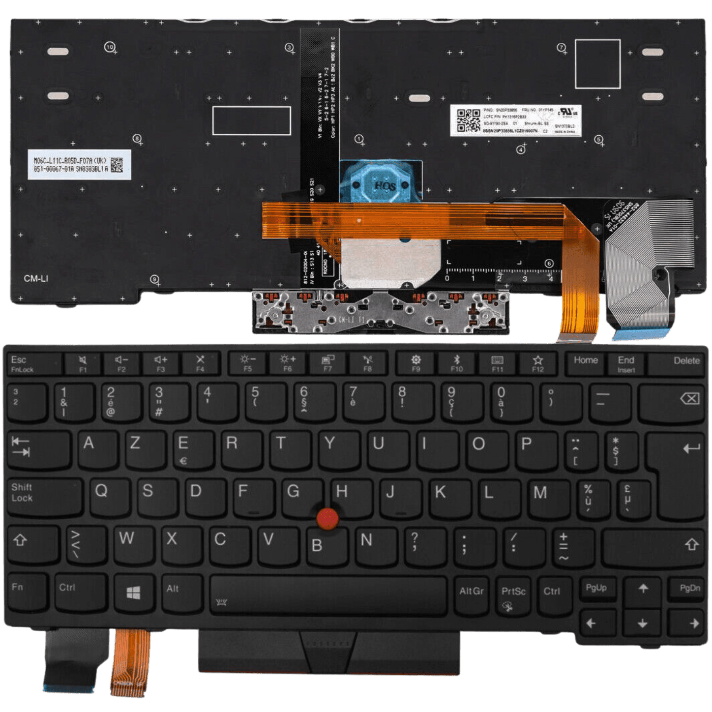Lenovo Keybord - AZERTY - ThinkPad X280 X390 X395 A285 L13